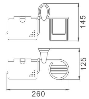 Держатель для туалетной бумаги Haiba HB1503-1 хром